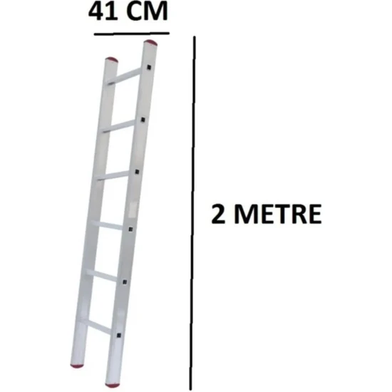 Alsancak Tek Parça Endüstriyel 2 Metre Alüminyum Merdiven Ptt Merdiven ALS2MT Alsancak Merdiven