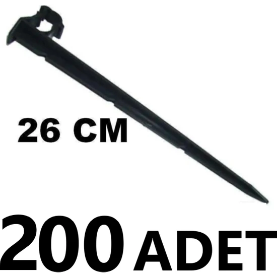 Mgf 200 Adet X Klipsli 26cm. 16mm-20mm Damla Sulama Kazığı Parçası Aparatı Damlama Borusu Hortumu