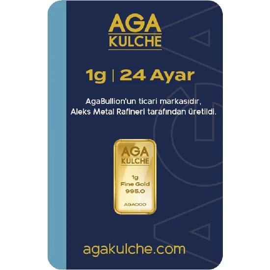 AgaKulche 1 Gram (995) 24 Ayar Külçe Altın