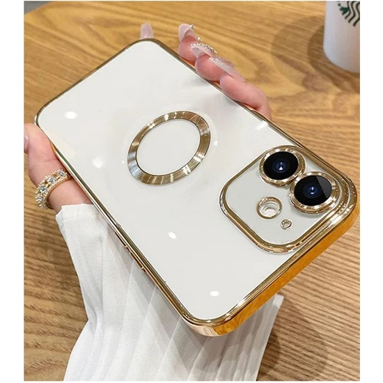 3gen Case Iphone 11 Uyumlu Kamera Lens Korumalı (KÖŞELİ 12 GÖRÜNÜMLÜ) Elektroliz Yeni Tasarım Lazer Kılıf
