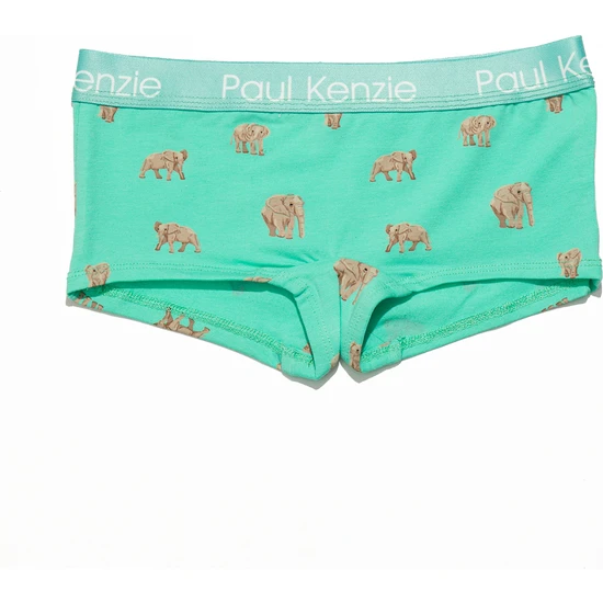 Paul Kenzie Desenli Kadın Boyshort Külot – Eco Characters – Elephantastic