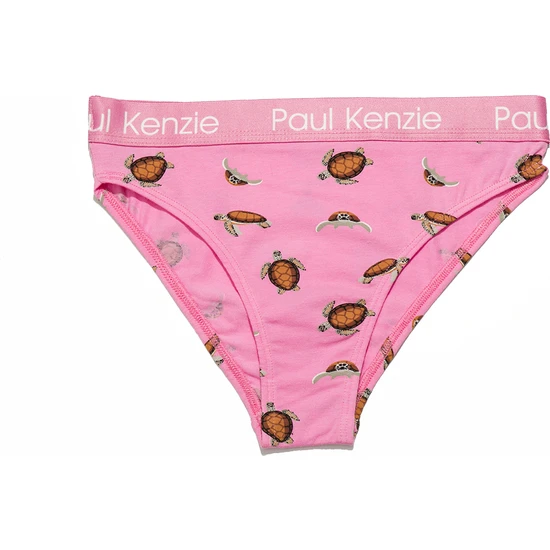 Paul Kenzie Desenli Kadın Slip Külot – Eco Characters – Turtley
