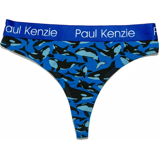 Paul Kenzie Desenli Kadın String Külot – Eco Characters – Oh Whale