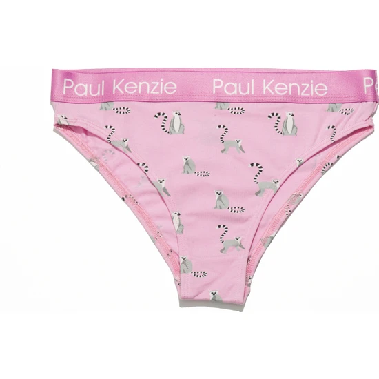 Paul Kenzie Desenli Kadın Slip Külot – Eco Characters – Lemur