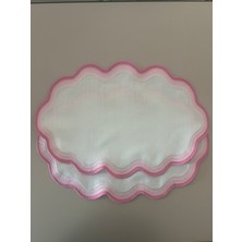 Lilies Atelier Ebruli 3 Renk Geçişli Keten Sofra Takımı 2 Adet Amerikan Servis