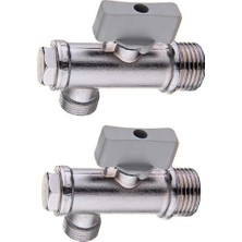 Store 2 Adet Filtreli Ara Musluk Pirinç Gövde G1/2 3/8 Çıkış Taharet Musluğu Çamaşır Musluğu Banyo Ara Musluğu