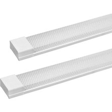 Zmr 80W 120 cm Kristal Beyaz LED Bant Armatür 6500K (2li Paket)