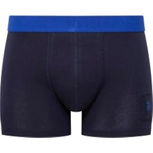 U.S. Polo Assn. 80504 Erkek Pamuklu 3'lü Boxer-Saks-lacivert-baskılı