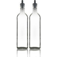 Paşabahçe 500 cc Silikon Akıtıcılı Cam Yağ ve Sirke Şişesi- 2 Adet