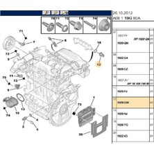 Psa Enjektör Rail Müşürü 206 207 307 407 Bipper Expert Partner Berlingo Dw6 (1920GW-9813735580)