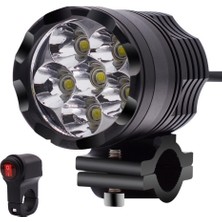 Wetnwind 2.2 "motosiklet Far Spot Işığı 4000LM LED Spot Yardımcı Lamba + Anahtar (Yurt Dışından)