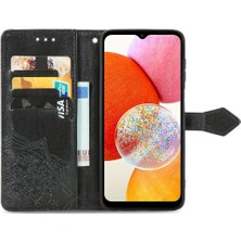 BDT Boutique Samsung A14 4g Zarif Desen Basit Iş Deri Kılıf (Yurt Dışından)