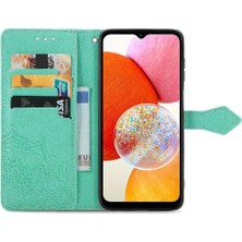 BDT Boutique Samsung A14 4g Zarif Desen Basit Iş Deri Kılıf (Yurt Dışından)