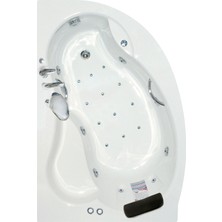 Gateway Oturmalı Yarı Oval Jakuzi 150x100x70, H:55 Rest Hidromasaj Sistemli Küvet (Gövde + Metal Ayak + Ön Panel)