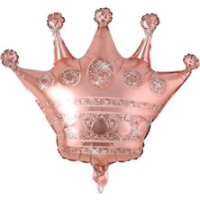 Rönesans Parti Kral Tacı Rose Gold Renk Folyo Balon 75 cm