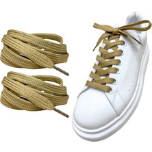 İpekbazaar Exclusive 120 cm Yassı Spor Ayakkabı Bağcığı, Çift Katmanlı Örgülü Sneakers Bağcık, 1 Çift