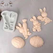 Yaci Shop No.1 Tarzı 3D Paskalya Yumurtası Tavşan Silikon Kalıp Çikolata Kalıp Dıy Kurabiye Pişirme Tepsisi Pasta Fondan Kek Dekorasyon Araçları Sabun Kil Kalıp (Yurt Dışından)