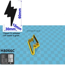 Yaci Shop H8066C Stili Yıldırımlar,3d Tasarım Kurabiye Kesiciler,suşi ve Meyveler Pasta Süsleme Araçları (Yurt Dışından)