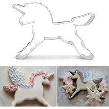 Yaci Shop S Tarzı Ute Unicorn At Şekli Paslanmaz Çelik Kurabiye Kesici Bisküvi Kalıbı Dıy 3D Fondan Kek Kurabiye Pasta Pişirme Kesici Kalıp (Yurt Dışından)