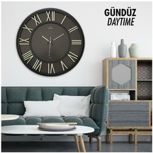 Galaxy  Exculusive Siyah Fosforlu Duvar Saati 41  cm