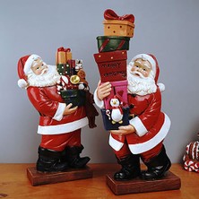 Decisive 1 Adet Noel Baba Heykel Noel Bebek Reçine Süs Heykelcik Tatil Yeni Yıl Noel Masa Dekorasyon C (Yurt Dışından)