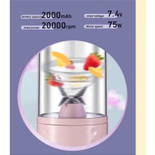 Decisive Taşınabilir Blender Smoothie'ler ve Shake'ler Için Mini Boyutlu Blenderler Seyahat Meyve Sıkacağı Bardağı Smoothie Maker USB Şarj Edilebilir, Beyaz (Yurt Dışından)