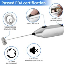 Decisive 2x Süt Köpürtücü Sessiz El Köpürtücü Çırpma Yüksek Güçlü Mini Blender Elektrikli Köpük Makinesi Mikser Blender (Yurt Dışından)