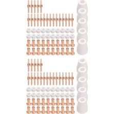 Decisive 130 Adet Plazma Kesici Ucu Elektrotlar ve Nozullar Kiti Sarf Aksesuarları PT31 30 40 50 Plazma Kesici Kaynak Araçları (Yurt Dışından)