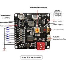 Decisive DY-HV8F Ses Çalma Modülü 12V/24V Tetikleyici Seri Bağlantı Noktası Kontrolü 10W/20W ile 8mb Flash Depolama Mp3 Çalar (Yurt Dışından)