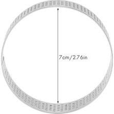 Decisive 30 Adet Dairesel Tart Yüzükler Delikli Paslanmaz Çelik Meyve Pastası Kiş Kek Mus Kalıp Mutfak Pişirme Kalıp 7 cm (Yurt Dışından)