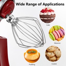 Decisive Kitchenaid Stand Mikser Için Tel Kırbaç 5qt Kaldırma ve 6qt, Çırpma Aparatı, Paslanmaz Çelik Yumurta Krema Karıştırıcı (Yurt Dışından)