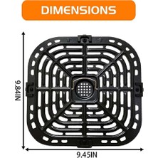 Decisive Anlık Vortex Plus 6qt Hava Fritözleri Için Hava Fritöz Izgara Plakası, Yükseltilmiş Kare Izgara Tava Tepsisi Yedek Parçalar (Yurt Dışından)
