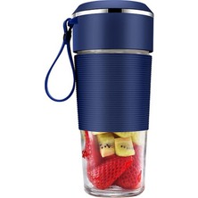 Decisive USB Elektrikli Emniyet Meyve Sıkacağı Bardağı Küçük Meyve Sıkacağı Makinesi Meyve Suyu Karıştırıcı Buz Smoothie Blender Bardak 6-Bıçak (Mavi) (Yurt Dışından)