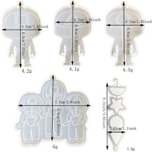 Decisive 5 Adet Kalamar Oyunu Silikon Kalıp Dıy Anahtarlık Kolye Küpe Takı Aksesuarları Dekorasyon Fondan Kek Çikolata Kalıp (Yurt Dışından)