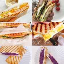 Decisive 3x Izgara Sandviç Panini Makinesi, Ekmek Tost Kahvaltı Makinesi, Sıcak Sandviç Tava, Yapışmaz Alüminyum Çevirme Tavası, Mutfak Aracı (Yurt Dışından)