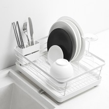 Decisive Mutfak Drenaj Rafı Bulaşıklık Lavabo Drenaj Sepeti Raf Plaka Bulaşık Çubukları Sofra Depolama Rafı Temizlemesi Kolay (Küçük) (Yurt Dışından)