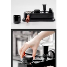 Decisive Kahve Sabotaj Tutucu Raf Portafilter Standı Espresso Dağıtıcı Mat Raf 51/53/58MM Kahve Makinesi Aracı Aksesuarları-Siyah (Yurt Dışından)