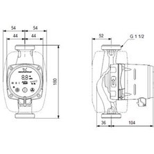 Grundfos Alpha2 25-40(180 Mm) 18-25.000 Kazan Için Frekans Konvertörlü Sirkülasyon Pompası 4mss 2.6m³/h