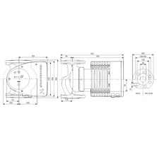 Grundfos Magna1 80-100 F(360 Mm) 600.000+ Kazan Için Frekans Konvertörlü Sirkülasyon Pompası 10MSS 55M³/H