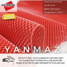 Style Banyo Duş Havuz Yeni Petek Paspas Kaydırmaz Pvc Paspas / Kırmızı En : 90 cm . x  1 Mt Petek1796