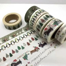 Bifeng Shop NO.2149 Stili S Beden Jiataihe Washi Bant Dekoratif Bant Karalama Defteri Kağıdı Maskeleme Yapışkan Bant Noel Washi Bant Yılbaşı Seti (Yurt Dışından)