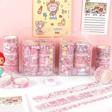 Bifeng Shop Kız Washi Bant Stili Washi Bant Seti Scrapbooking Malzemesi Okul Malzemeleri Kırtasiye Sakura Washitape Unicorn Papeleria Japonesa Maskeleme Bandı (Yurt Dışından)