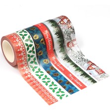 Bifeng Shop E Stili Mengtai Merry Christmas Maskeleme Washi Bant Dekoratif Penguen Yaldız Folyo Yapışkan Bant Decora Diy Scrapbooking Sticker Etiket (Yurt Dışından)