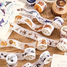 Bifeng Shop D Stili Journamm 6 Tasarımlar Kawaii Hayvan Washi Kağıt Bantlar Scrapbooking Dekorasyon Etiket Maskeleme Bantları Dıy Yaratıcı Kırtasiye Bandı (Yurt Dışından)