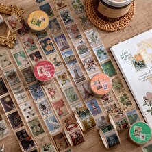 Bifeng Shop 1-H Tarzı 25MM Geniş Posta Pulu Washi Bantlar Scrapbooking Için Dekoratif Çıkartmalar Dıy Sanatlar El Sanatları Albümü Takvimler (Yurt Dışından)