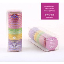 Bifeng Shop No.8 Stili Washi Bant Seti Altın Varak Dekoratif Yapışkan Bant Scrapbooking Şeritler Günlüğü Dekorasyon Kawaii Kırtasiye Maskeleme Bandı (Yurt Dışından)