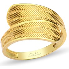 ÇGK KUYUMCULUK Yaldızlı Taşsız  Altın Yüzük CGKYZK0184