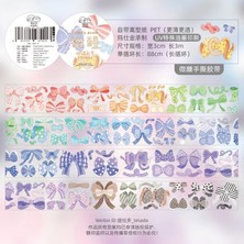 Bifeng Shop Pvc D Tarzı Sevimli Yay Şerit Yıldız Maskeleme Washi Bant Dekoratif Yapışkan Bant Diy Scrapbooking Sticker Etiket Kırtasiye Dergisi Planlayıcısı (Yurt Dışından)