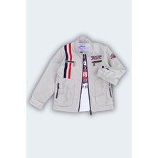 Çift Cepli Fermuarlı Su Geçirmez Erkek Çocuk Ceket