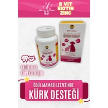 Pawdaz Dermatablet - Kediler ve Köpekler Için Ödül Maması Lezzetinde Deri ve Tüy Sağlığı Desteği